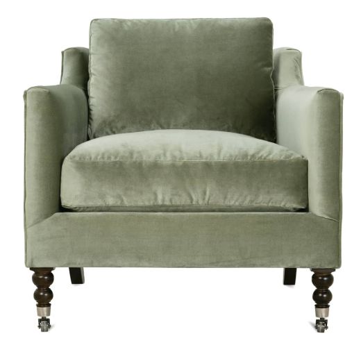 Picture of Quick Ship Madeline Chair - Antiqued Moss Velvet